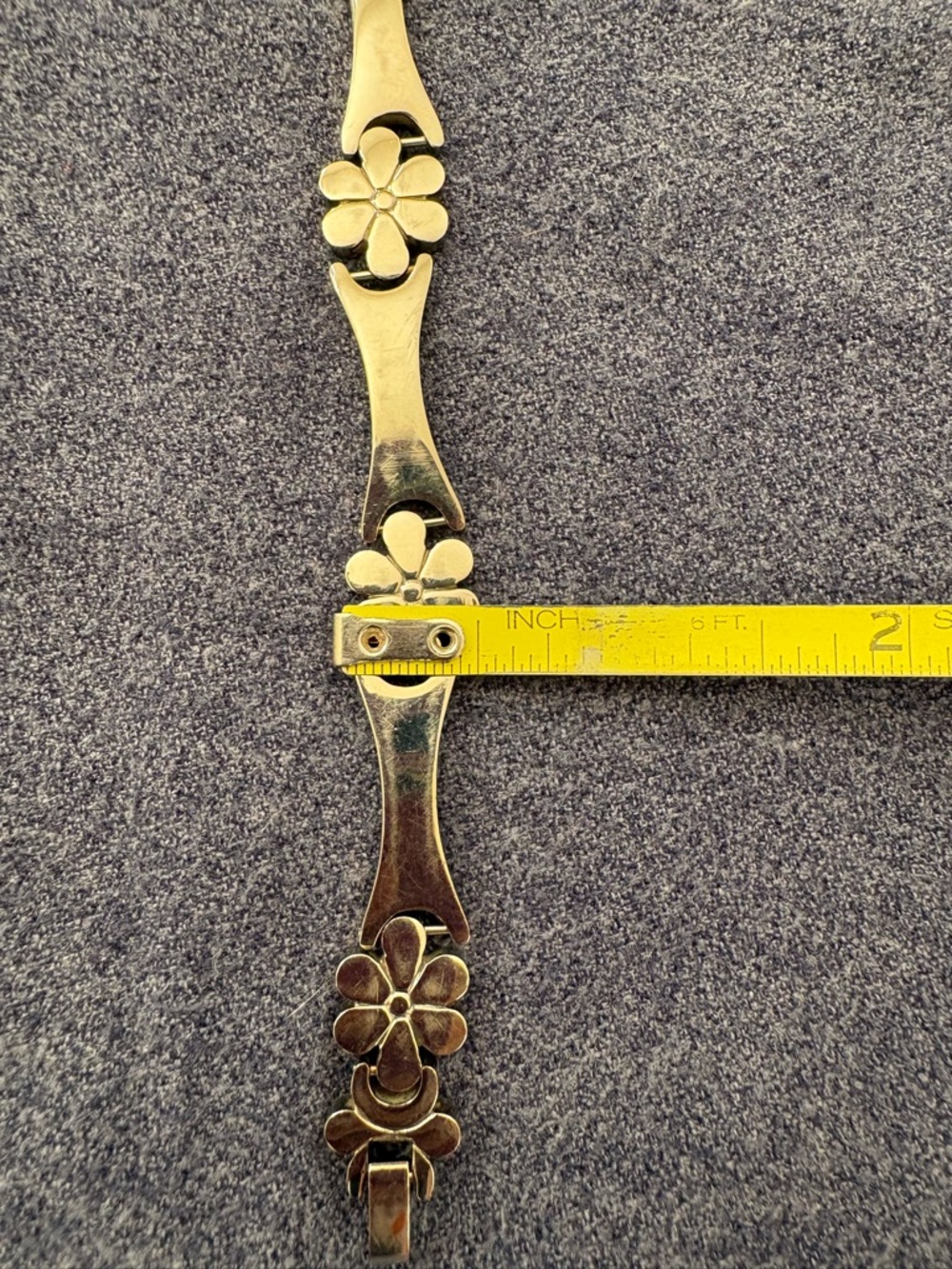 925 Sterling Silver bracelet with flowers - Picture 3 of 10